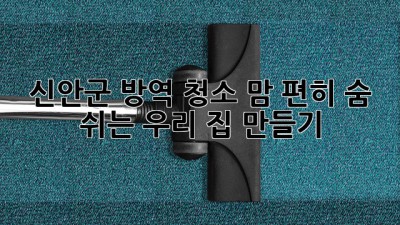✨ 신안군 방역 청소, 맘 편히 숨 쉬는 우리 집 만들기 🏡