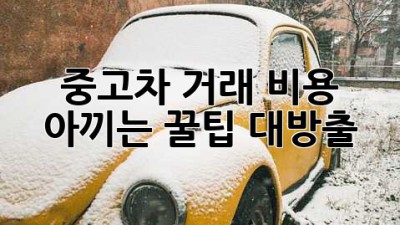 중고차 거래 비용 💸 아끼는 꿀팁 대방출! 😎